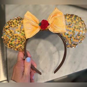 Handmade from Etsy, Beauty and the Beast Minnie Mouse Ears (worn once, like new)
